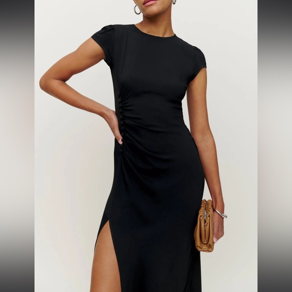 Reformation Frasier Dress in Black - Size 2 - Picture 3 of 11